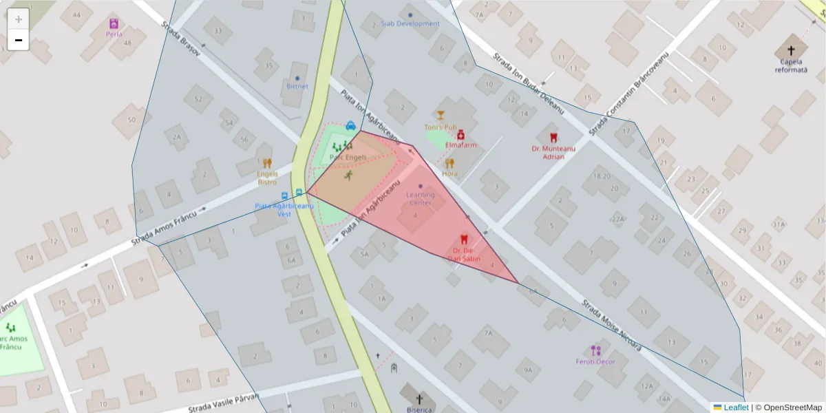 Hartă a codului poștal  și a codurilor poștale învecinate