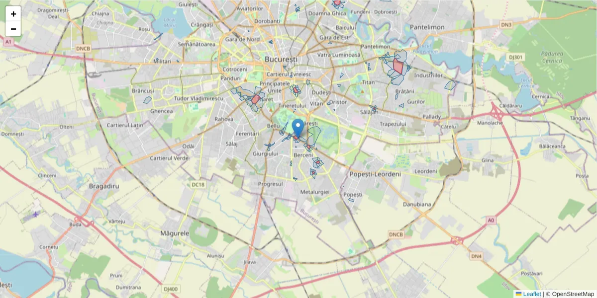 Hartă a codului poștal  și a codurilor poștale învecinate