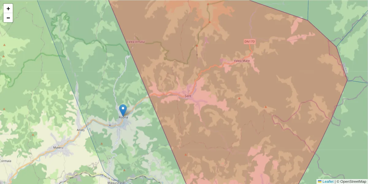 Hartă a codului poștal  și a codurilor poștale învecinate
