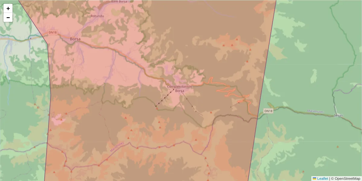 Hartă a codului poștal  și a codurilor poștale învecinate