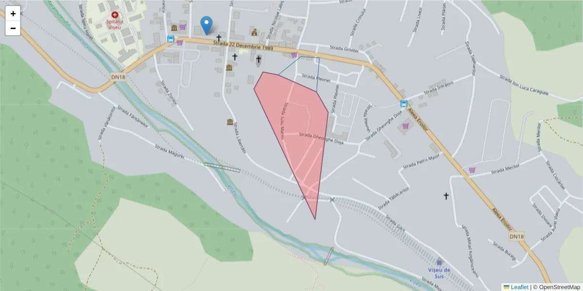 Hartă a codului poștal  și a codurilor poștale învecinate