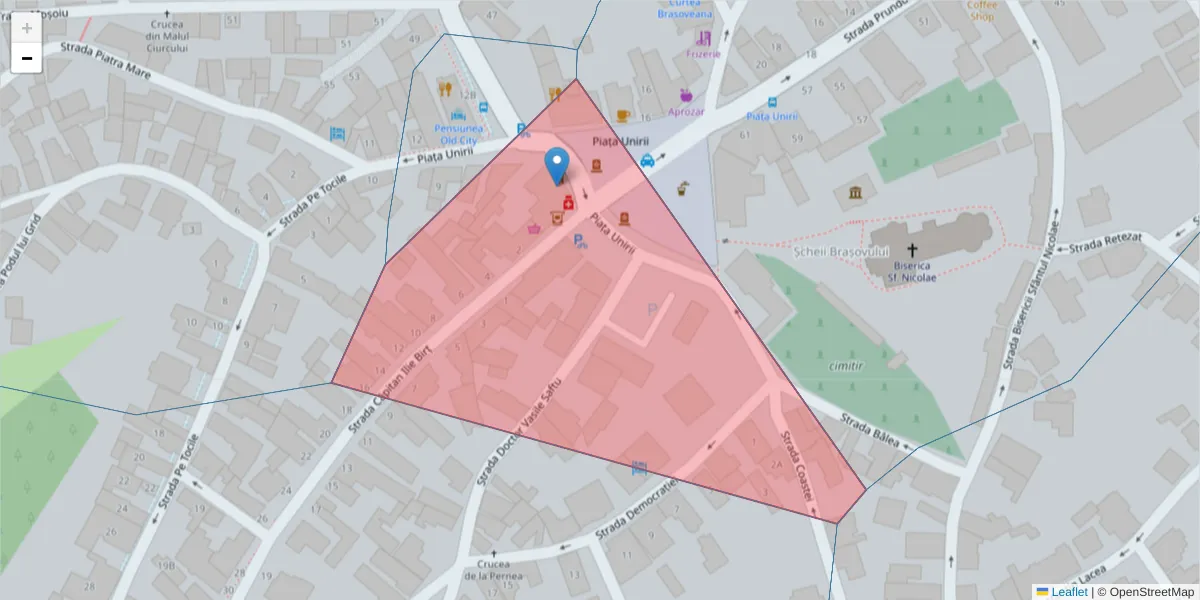 Hartă a codului poștal  și a codurilor poștale învecinate