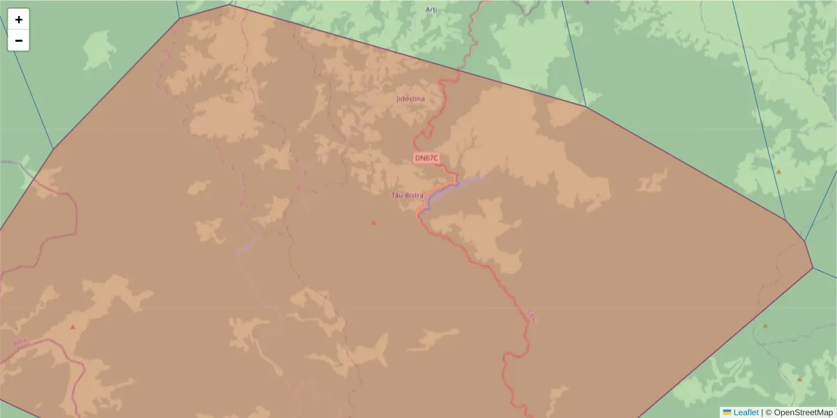 Hartă a codului poștal  și a codurilor poștale învecinate