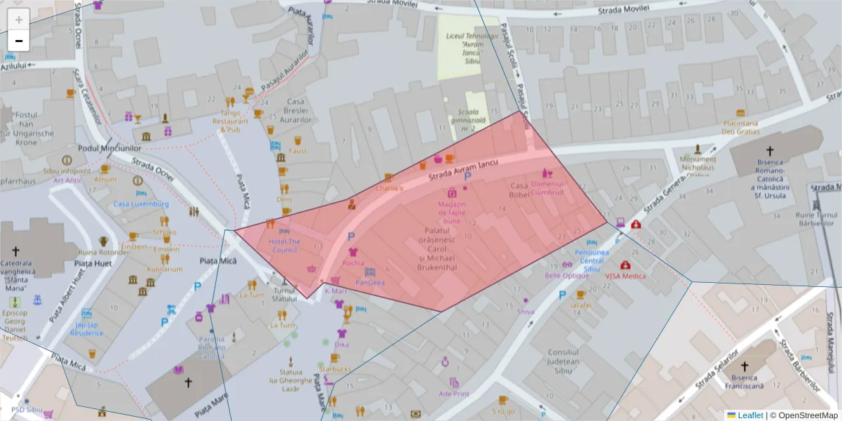 Hartă a codului poștal  și a codurilor poștale învecinate