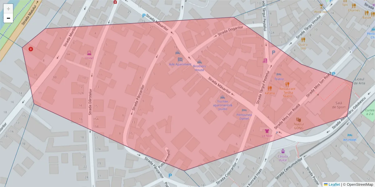 Hartă a codului poștal  și a codurilor poștale învecinate