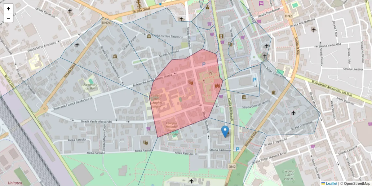 Hartă a codului poștal  și a codurilor poștale învecinate