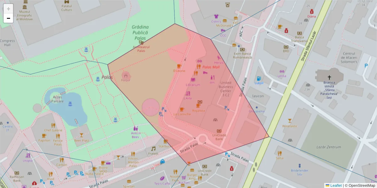 Hartă a codului poștal  și a codurilor poștale învecinate