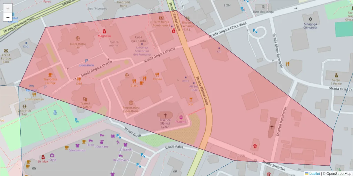 Hartă a codului poștal  și a codurilor poștale învecinate