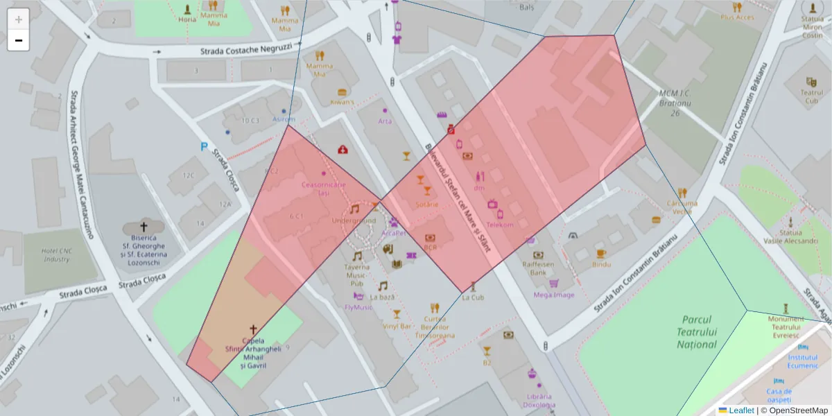 Hartă a codului poștal  și a codurilor poștale învecinate