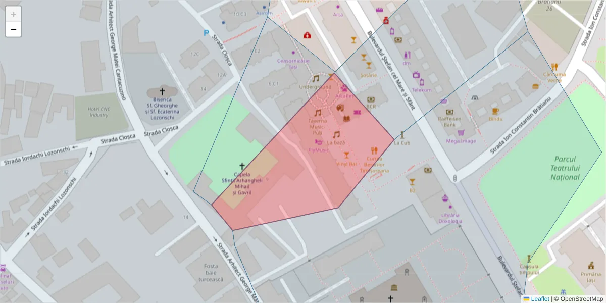 Hartă a codului poștal  și a codurilor poștale învecinate