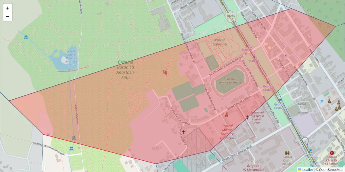 Hartă a codului poștal  și a codurilor poștale învecinate