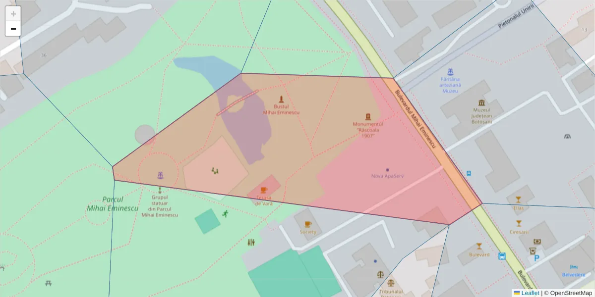 Hartă a codului poștal  și a codurilor poștale învecinate