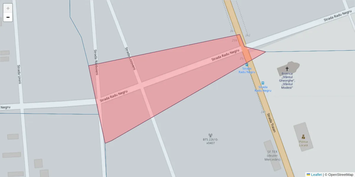 Hartă a codului poștal  și a codurilor poștale învecinate