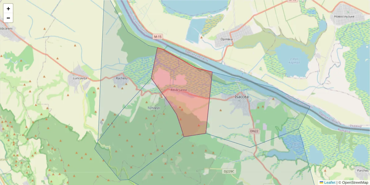 Hartă a codului poștal  și a codurilor poștale învecinate