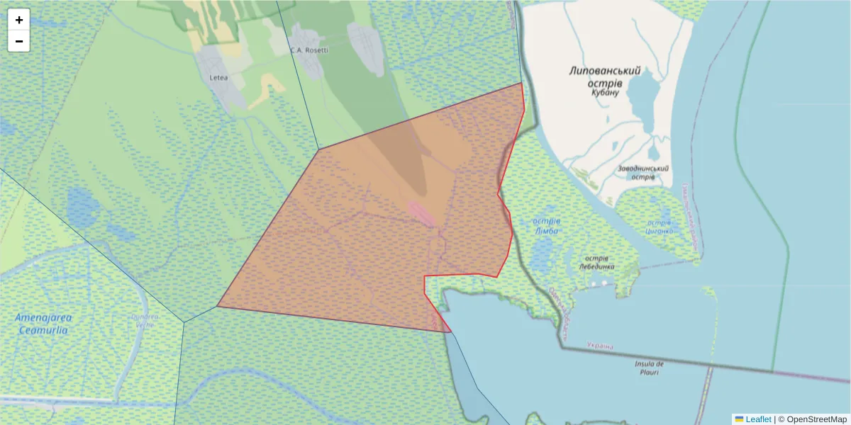 Hartă a codului poștal  și a codurilor poștale învecinate