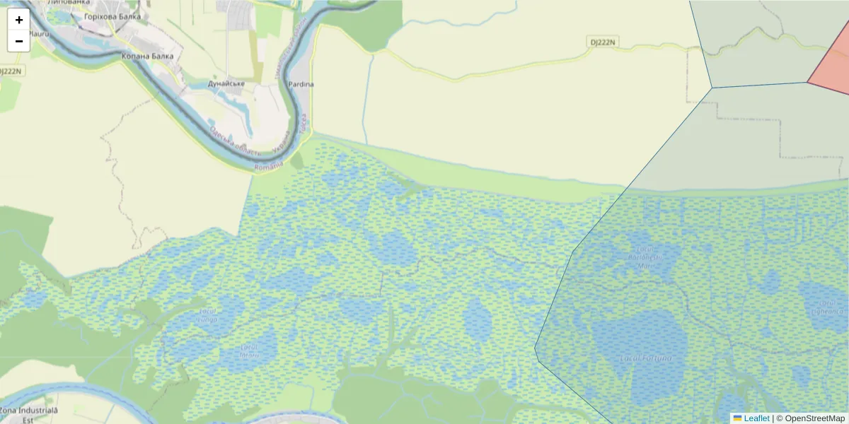 Hartă a codului poștal  și a codurilor poștale învecinate