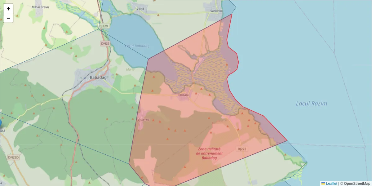 Hartă a codului poștal  și a codurilor poștale învecinate