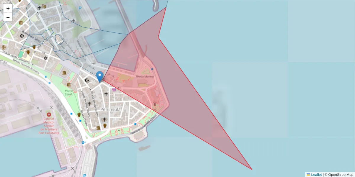 Hartă a codului poștal  și a codurilor poștale învecinate