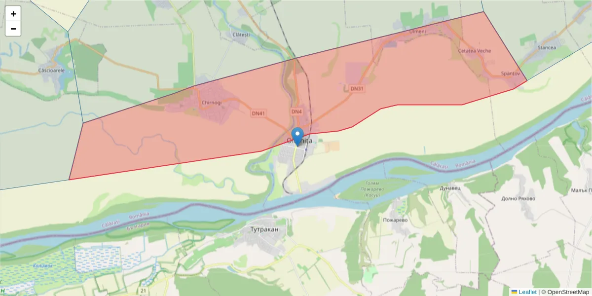Hartă a codului poștal  și a codurilor poștale învecinate