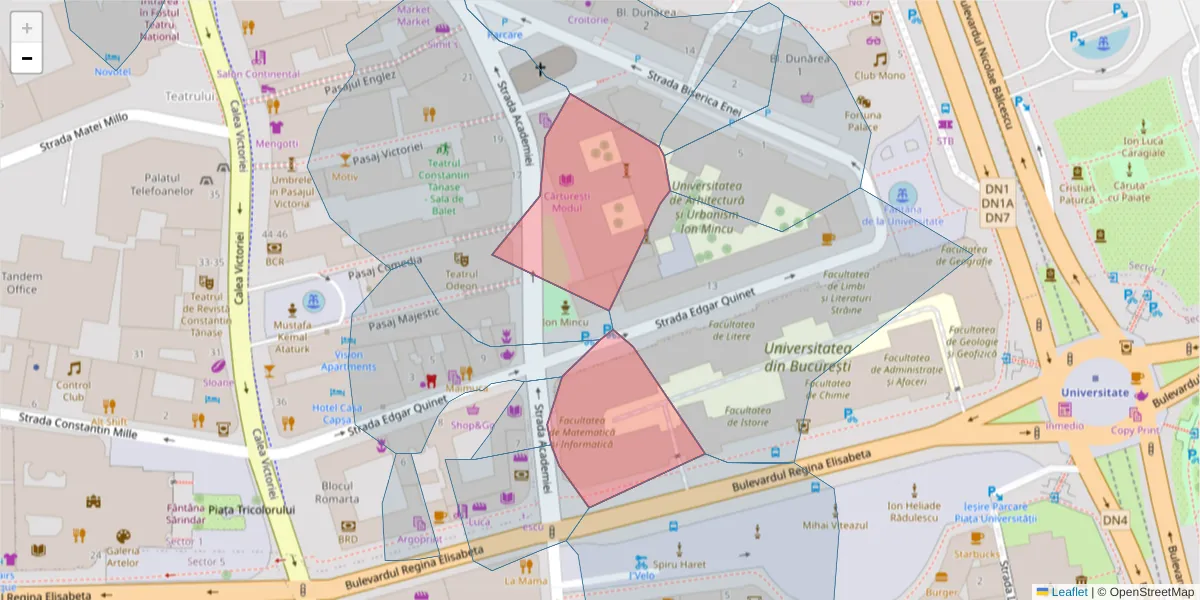 Hartă a codului poștal  și a codurilor poștale învecinate