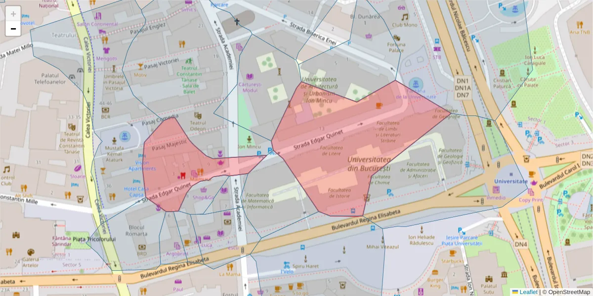 Hartă a codului poștal  și a codurilor poștale învecinate