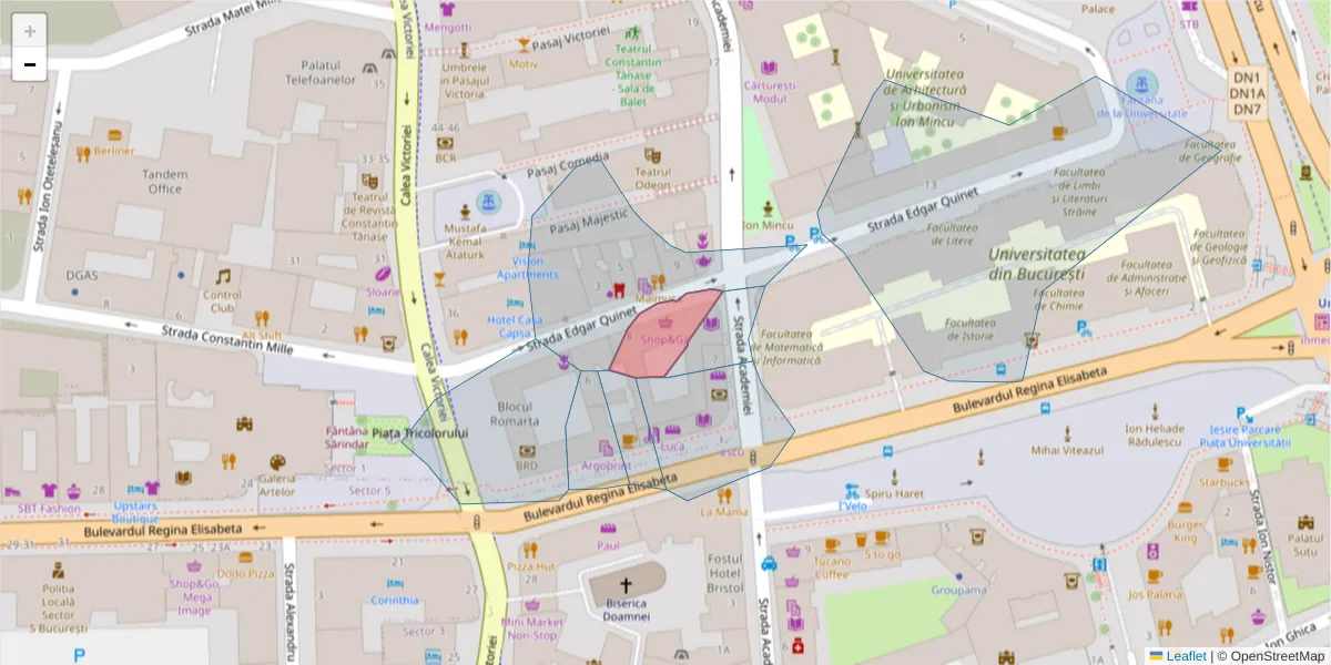 Hartă a codului poștal  și a codurilor poștale învecinate