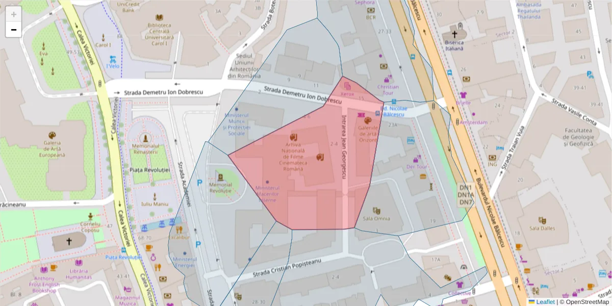 Hartă a codului poștal  și a codurilor poștale învecinate