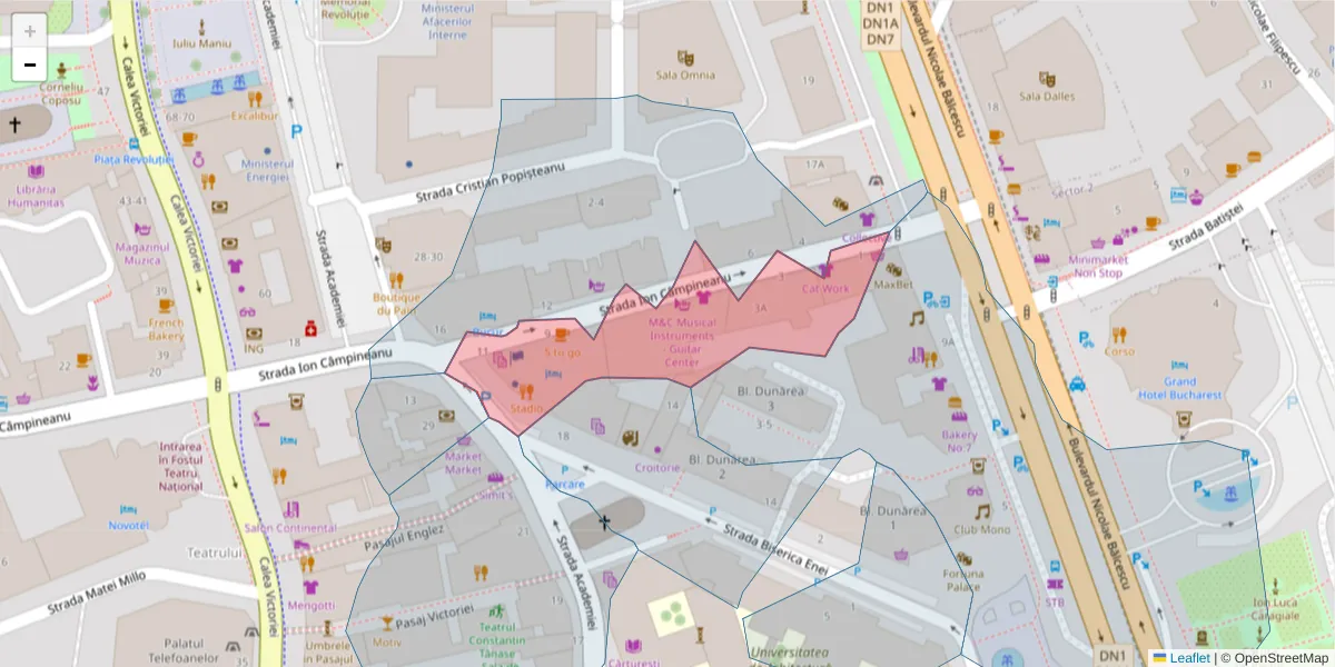 Hartă a codului poștal  și a codurilor poștale învecinate