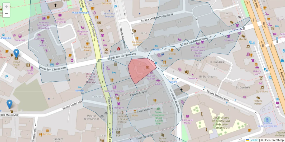 Hartă a codului poștal  și a codurilor poștale învecinate