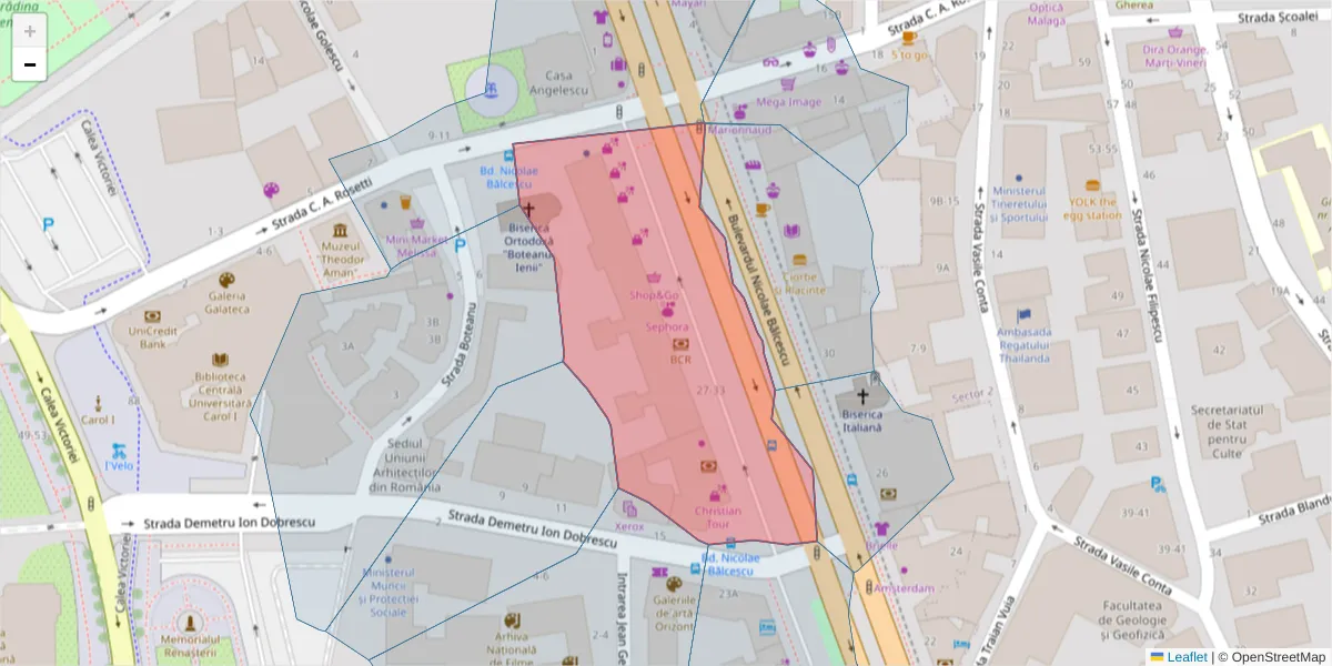 Hartă a codului poștal  și a codurilor poștale învecinate
