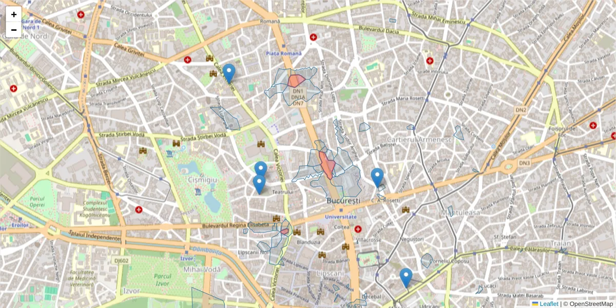 Hartă a codului poștal  și a codurilor poștale învecinate