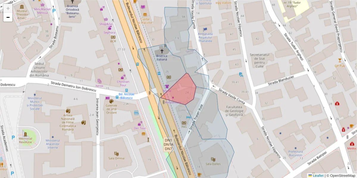 Hartă a codului poștal  și a codurilor poștale învecinate