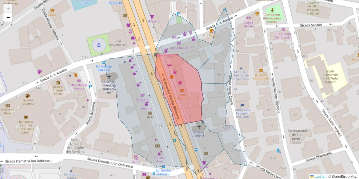 Hartă a codului poștal  și a codurilor poștale învecinate