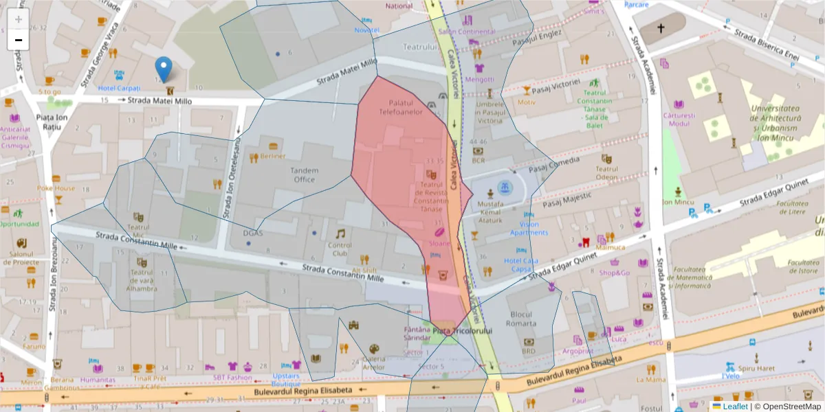 Hartă a codului poștal  și a codurilor poștale învecinate