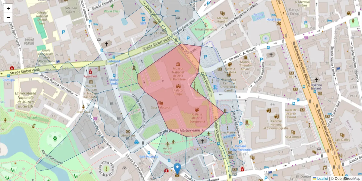 Hartă a codului poștal  și a codurilor poștale învecinate