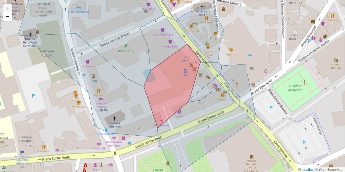 Hartă a codului poștal  și a codurilor poștale învecinate