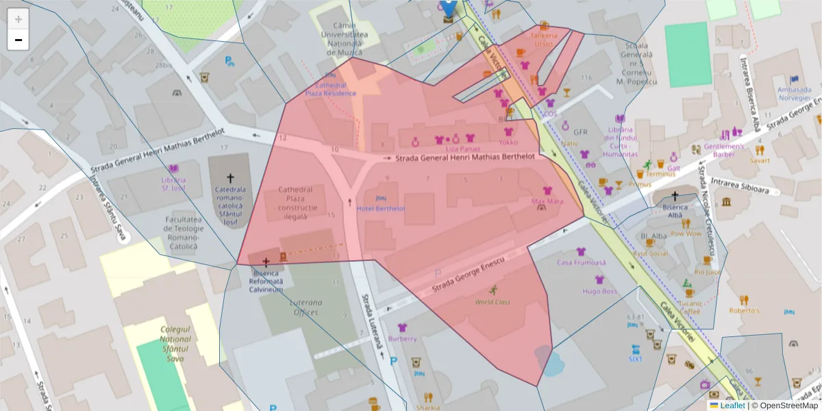 Hartă a codului poștal  și a codurilor poștale învecinate