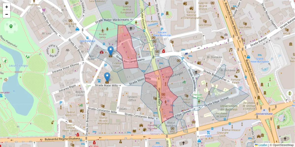 Hartă a codului poștal  și a codurilor poștale învecinate