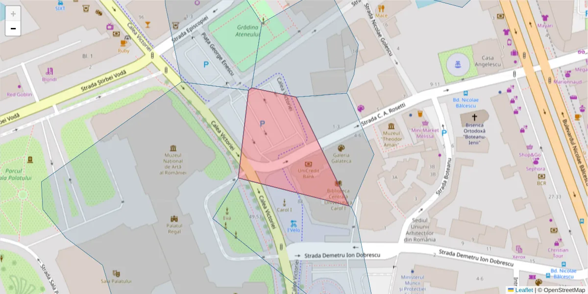 Hartă a codului poștal  și a codurilor poștale învecinate