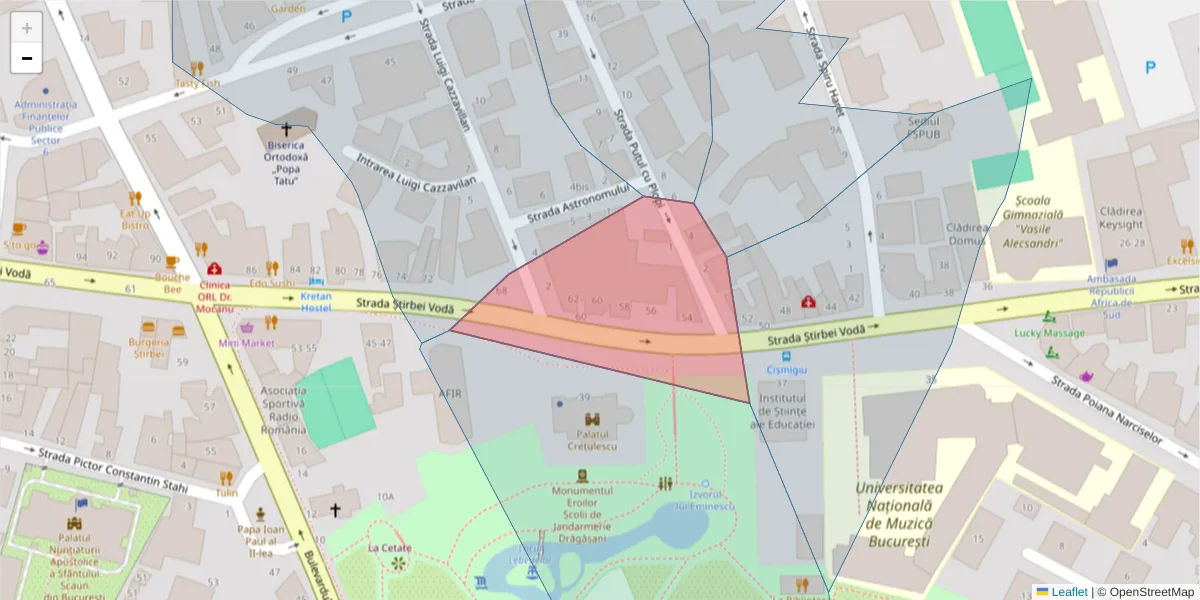 Hartă a codului poștal  și a codurilor poștale învecinate