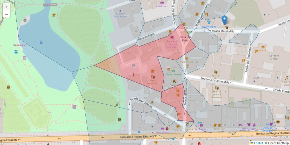Hartă a codului poștal  și a codurilor poștale învecinate