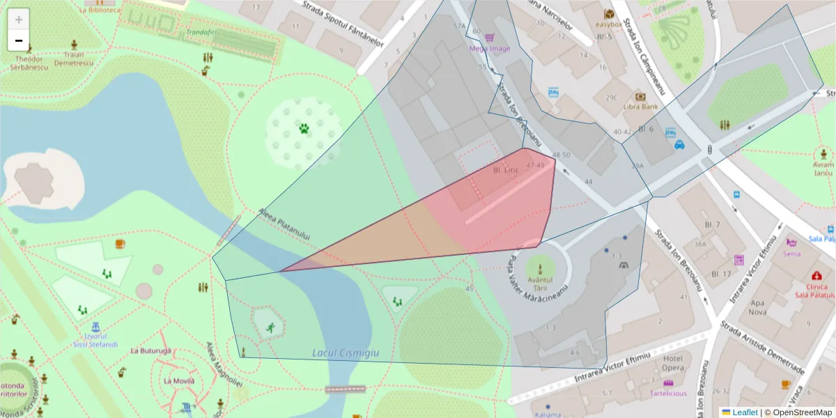 Hartă a codului poștal  și a codurilor poștale învecinate