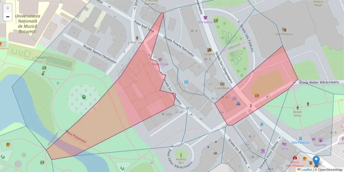 Hartă a codului poștal  și a codurilor poștale învecinate