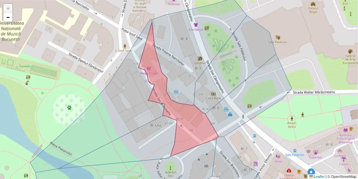 Hartă a codului poștal  și a codurilor poștale învecinate