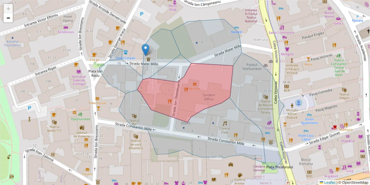 Hartă a codului poștal  și a codurilor poștale învecinate