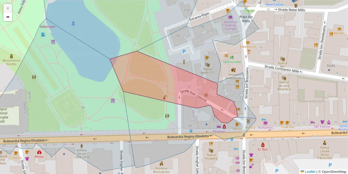 Hartă a codului poștal  și a codurilor poștale învecinate