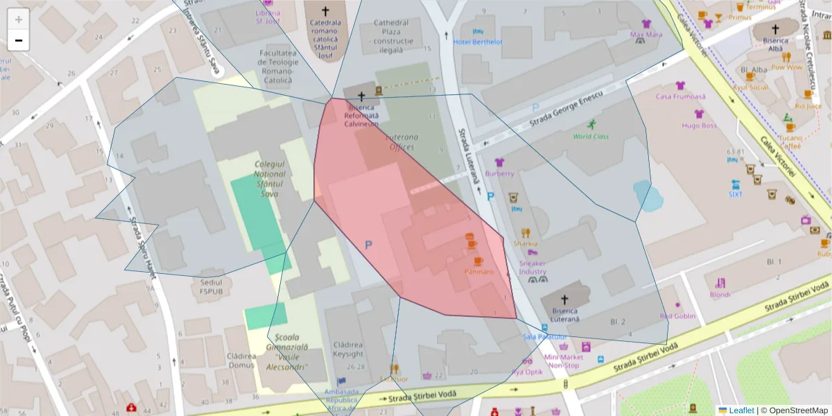 Hartă a codului poștal  și a codurilor poștale învecinate