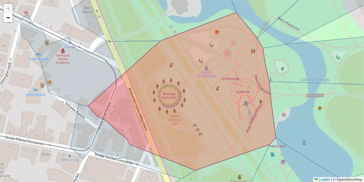 Hartă a codului poștal  și a codurilor poștale învecinate