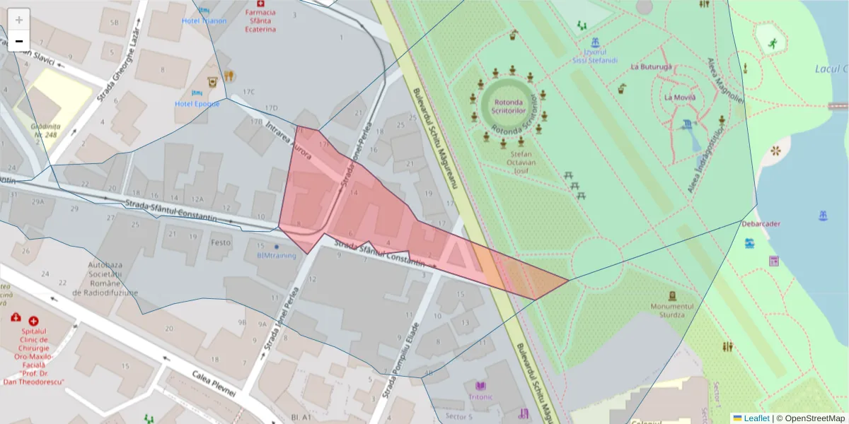 Hartă a codului poștal  și a codurilor poștale învecinate