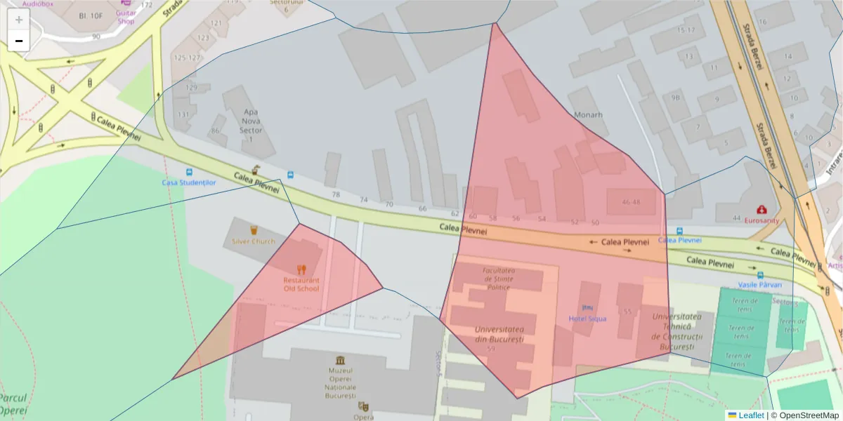 Hartă a codului poștal  și a codurilor poștale învecinate